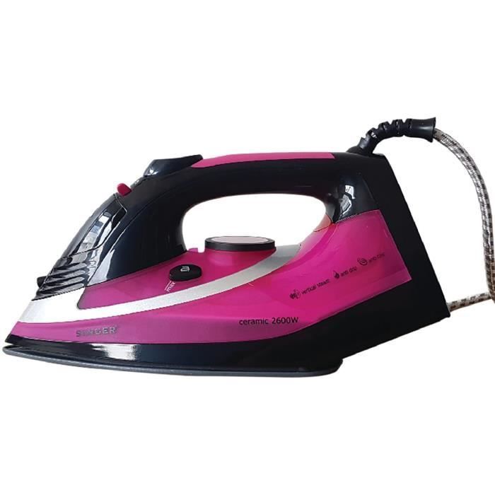 Iron - SINGER STI-1740 - Anti-scale - Horizontal and vertical steam jet - 2600 W - Stainless steel soleplate