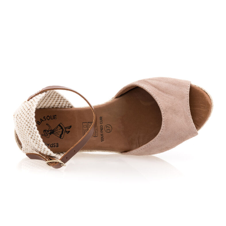 Rosa espadriller med tausåler til dame