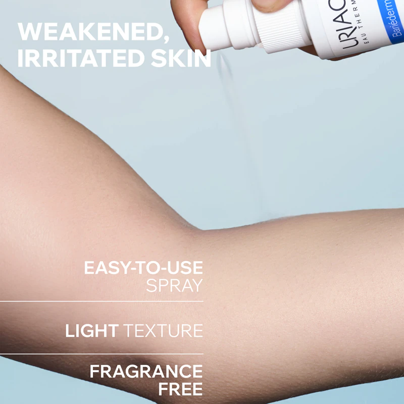 Uriage Bariéderm Cica Spray Secador Reparador spray reparador contendo cobre e zinco