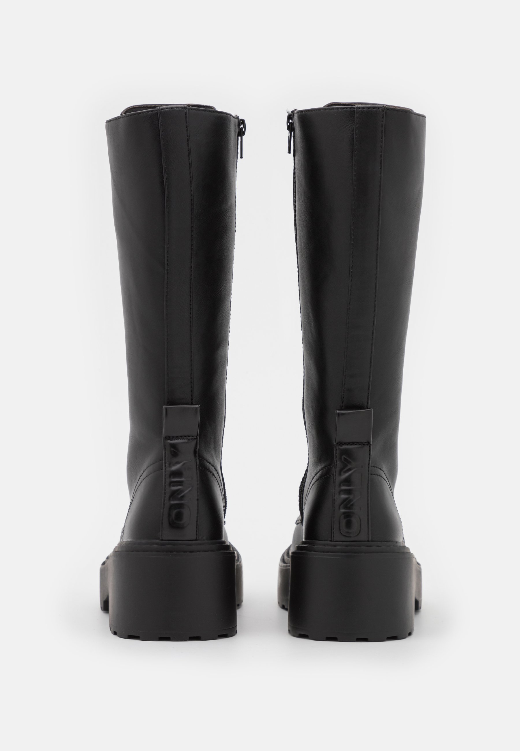 ONLY SHOES ONLBOSSI HOGE SCHACHT VETERLAARZEN - Veterschoenen - zwart