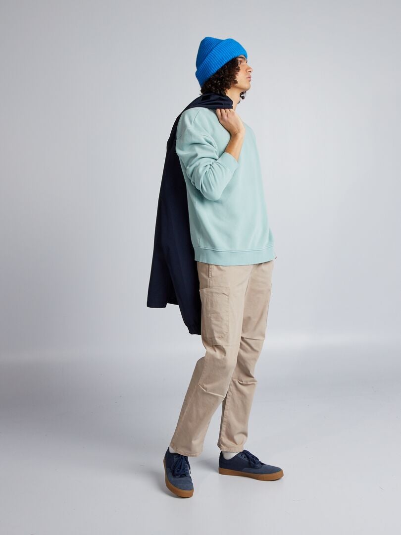 Klassieke sweater van fleece - BLAUW