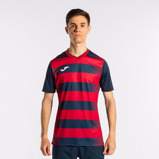 Camiseta Manga Corta Joma Europa V Marino Rojo