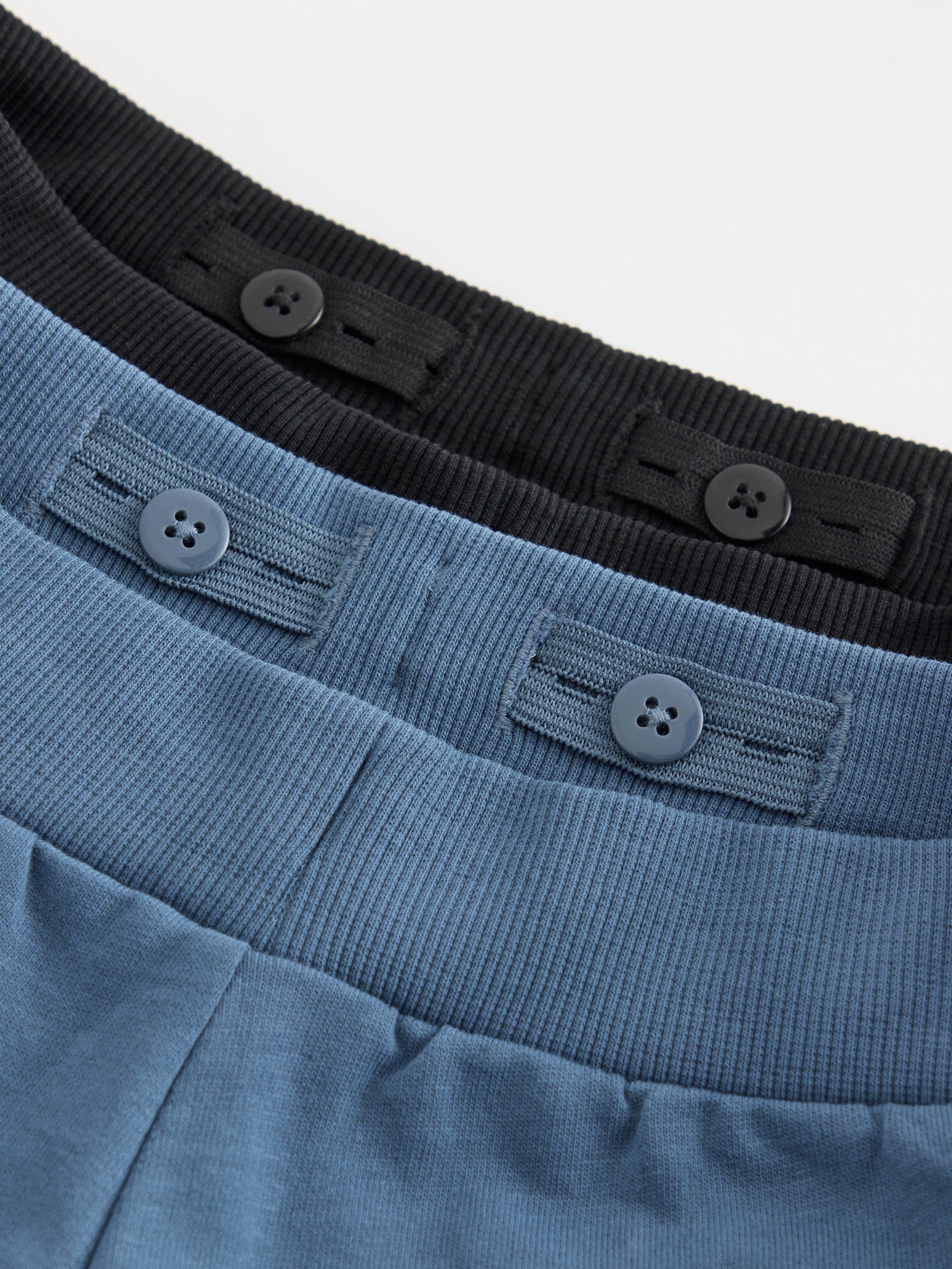 Short en tricot bleu poussiéreux (lot de 2)