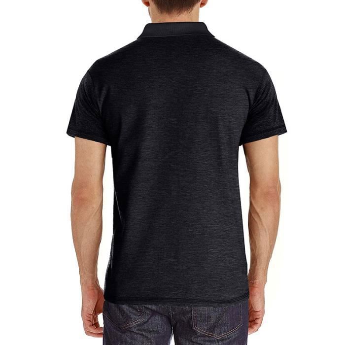 Polo nera da uomo - Comoda e casual - Taglie forti