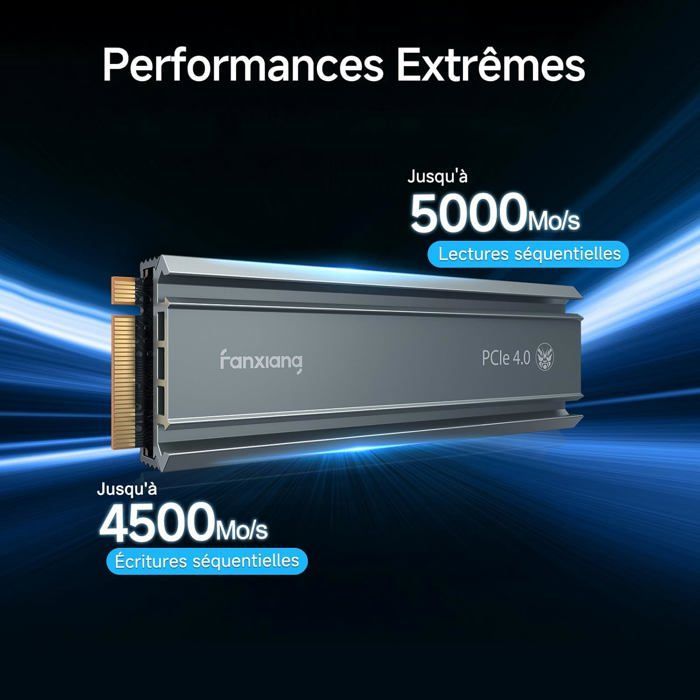Fanxiang S660 500GB NVMe M.2 PCIe 4.0x4 Interne SSD für PS5 mit Kühlkörper