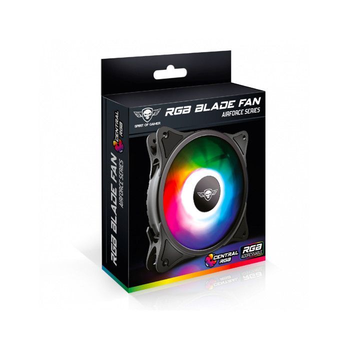 Ventilateur - SPIRIT OF GAMER - AIRFORCE SERIES - 120 mm - RGB Adressable - Silencieux