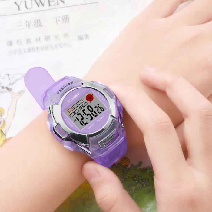 Orologio da bambina SHARPHY, impermeabile, con LED luminosi, in silicone e formato digitale, ideale come regalo per bambine.