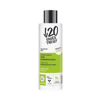 Under Twenty -puhdistava antibakteerinen kasvovesi, antibakteerinen vaikutus, aknea ehkäisevä, 200 ml