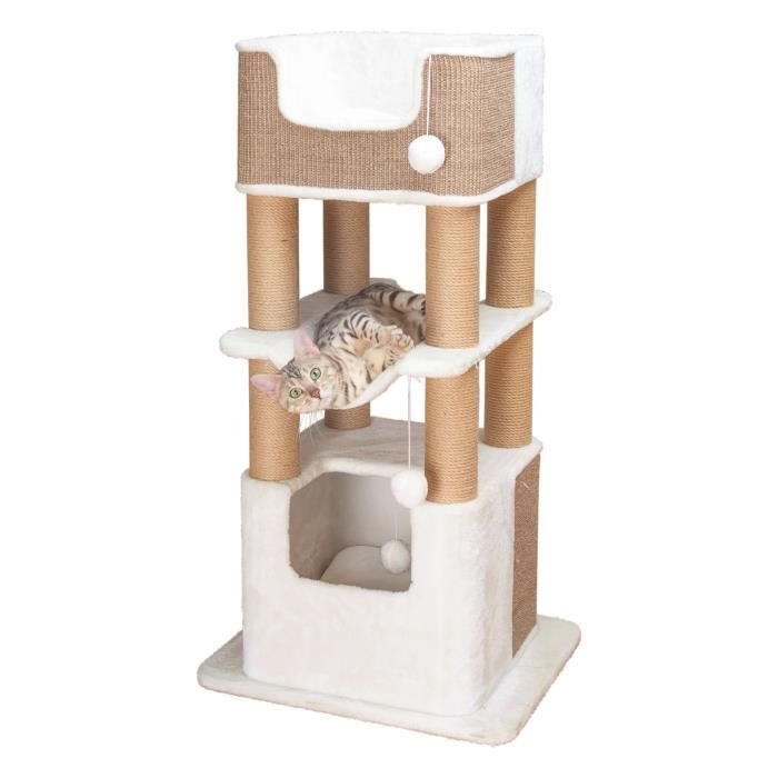 TRIXIE LUCANO Cat Tree - 110 cm - White/Taupe