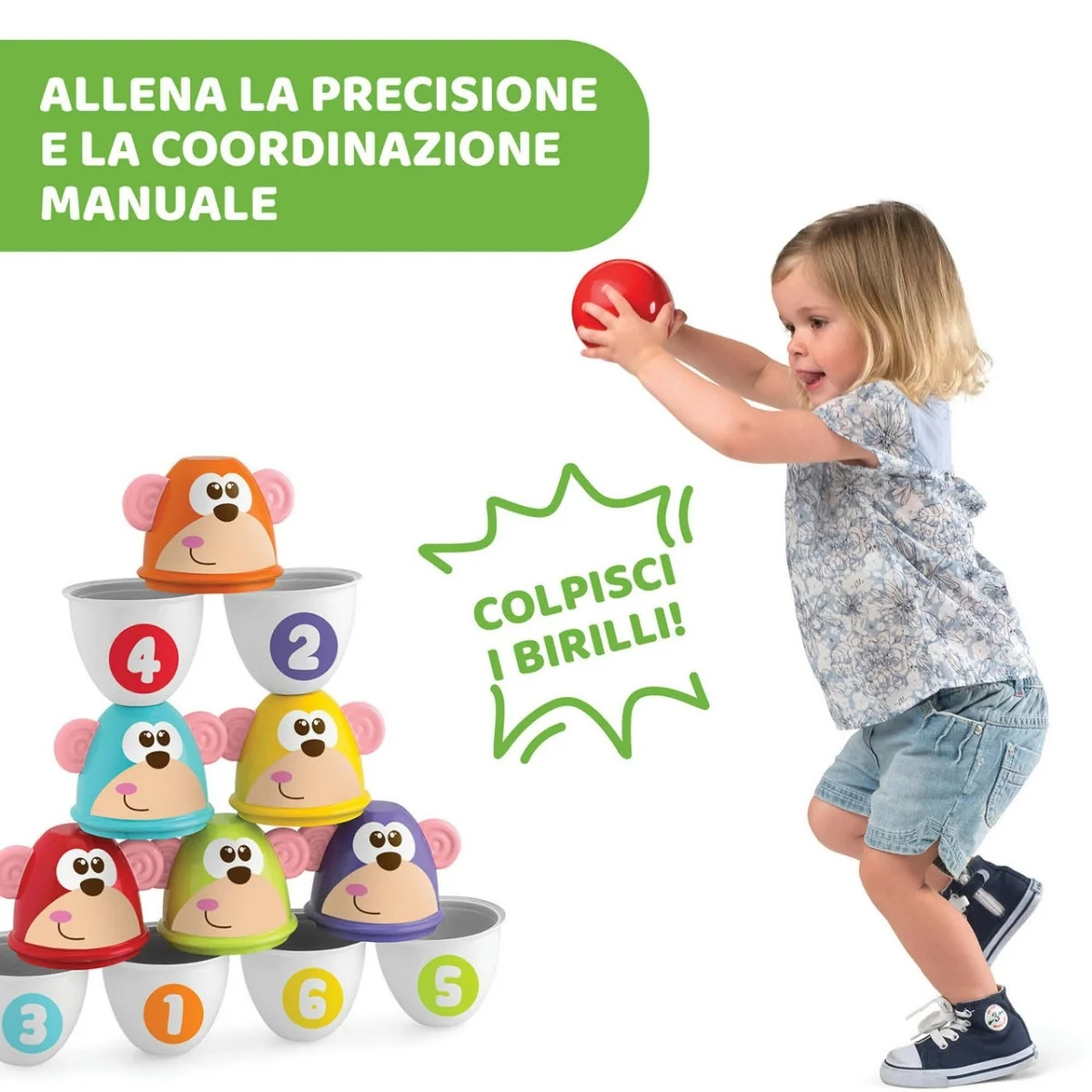 CHICCO Monkey Strike Bowling-Spiel ab 18 Monaten