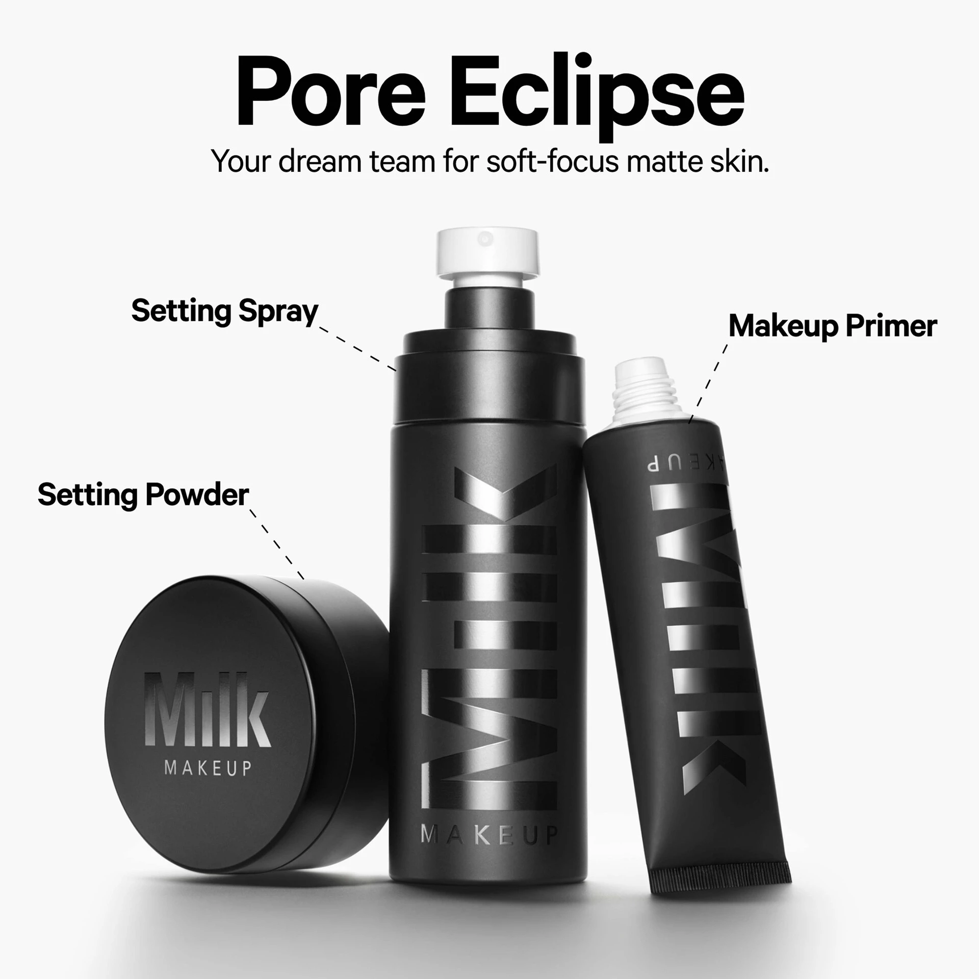 Pudră fixatoare translucidă mată Pore Eclipse Light - MILK Makeup