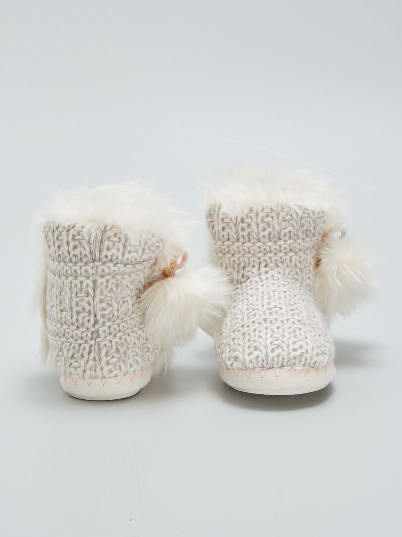 Botines forrados - BEIGE