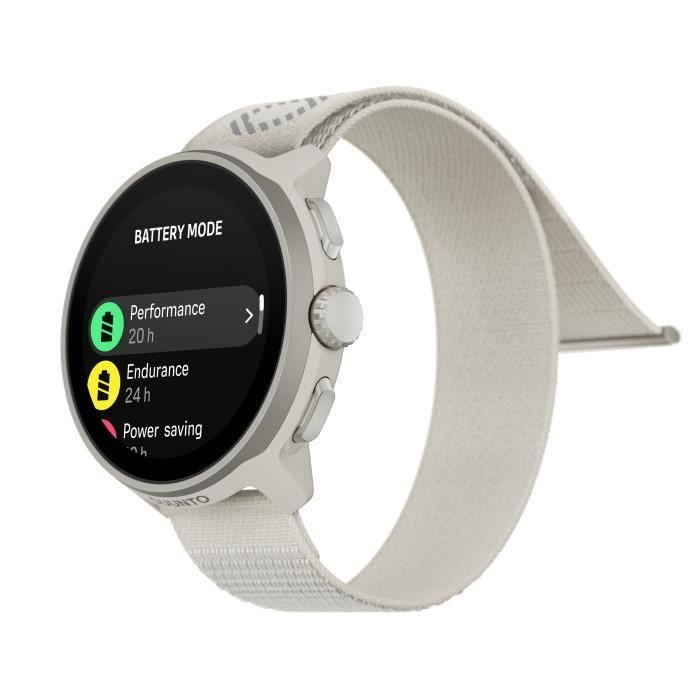 Smartwatch sportivo GPS Suunto Run Frost Gray - AMOLED - Altimetro - Cinturino in tessuto