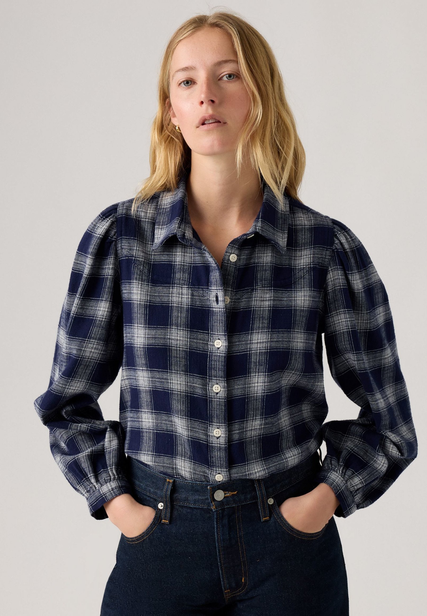 Levi's® JOURNEY - Bluse mit Knopfleiste - Alarcon-Karo, marineblau, Baumwolle