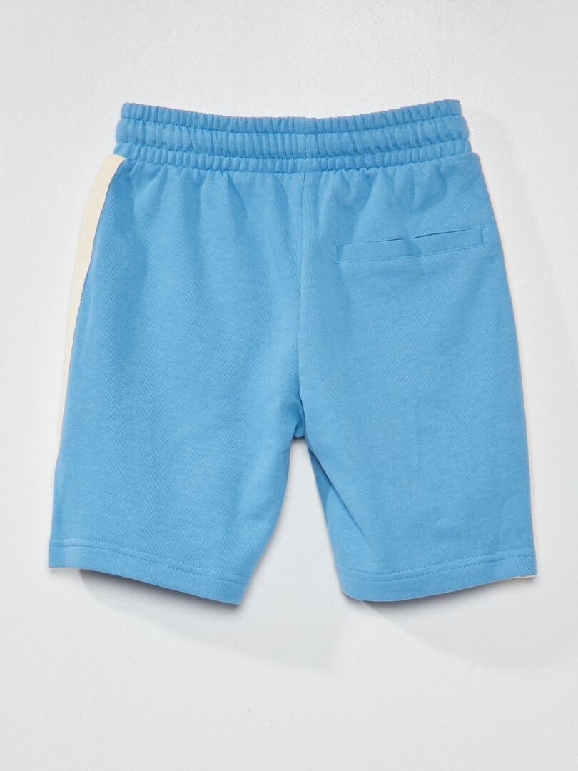 Pantalones cortos deportivos con rayas laterales - AZUL