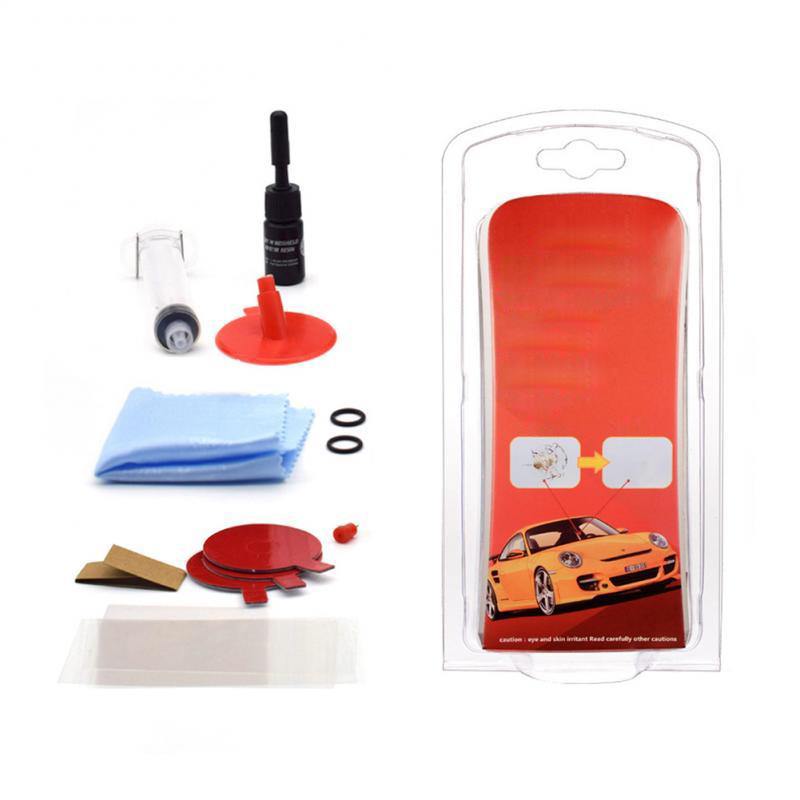 Kit de réparation de pare-brise, outil de rénovation de pare-brise poli, réparation de rayures et fissures de voiture à faire soi-même