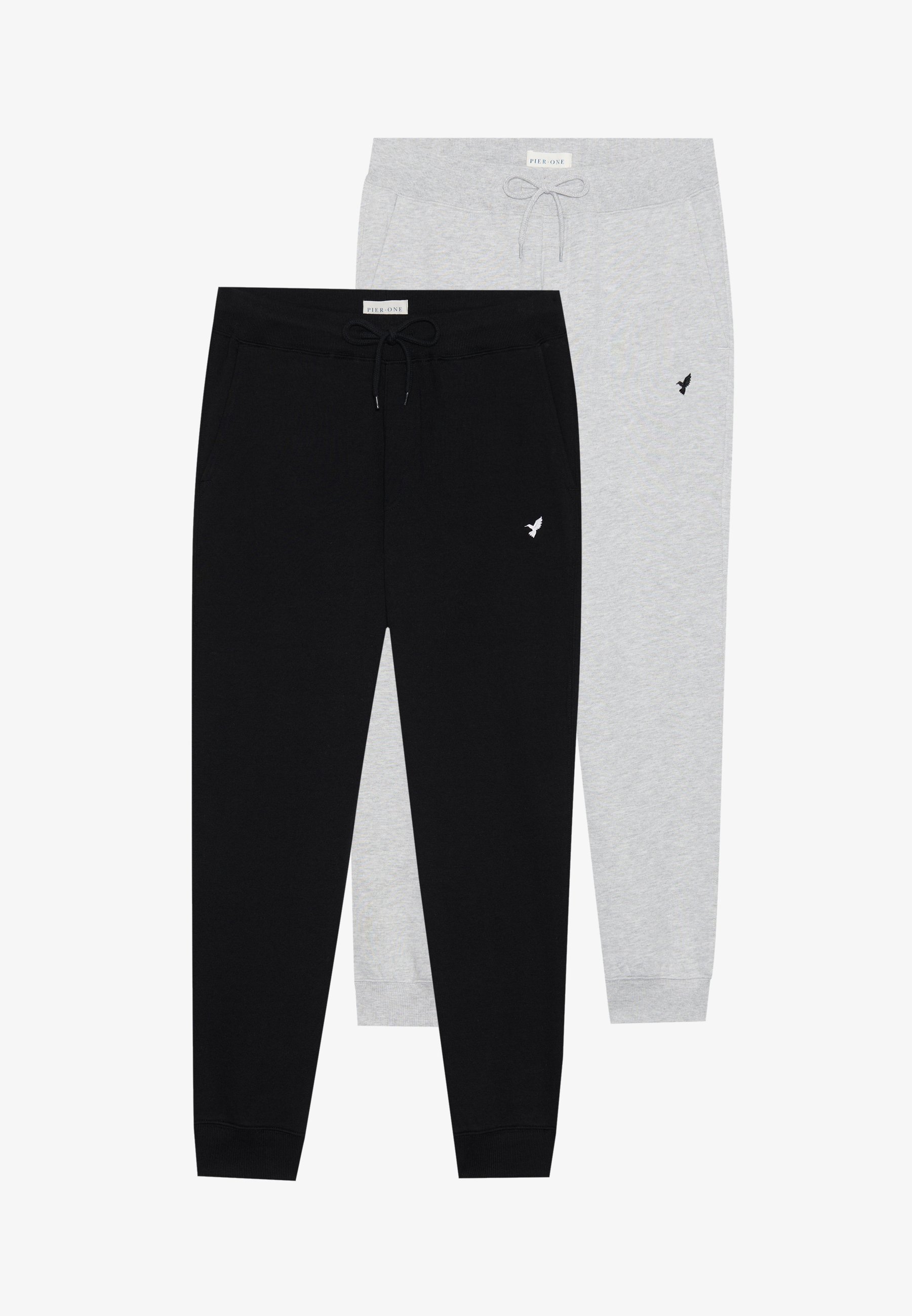 Confezione da 2 pantaloni della tuta Pier One - nero/grigio chiaro