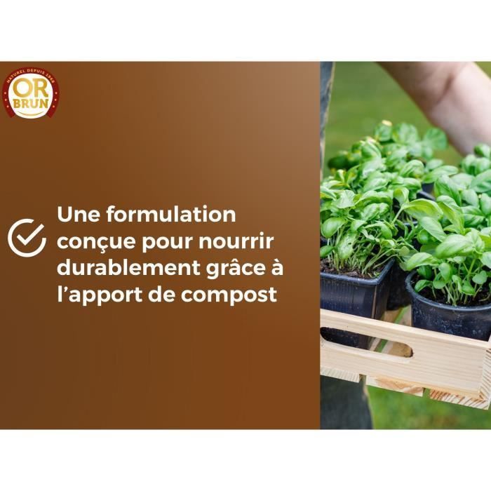 Terreau potager & Plantes aromatiques - OR BRUN - OBRTARO6U - 6L - Croissance rapide