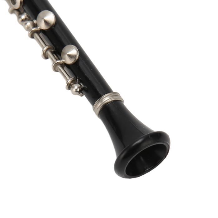 Mini-Klarinette – SALUTUYA – 16 cm, schwarzes Modell – realistisch – exquisite Verarbeitung – inklusive Präsentationsständer
