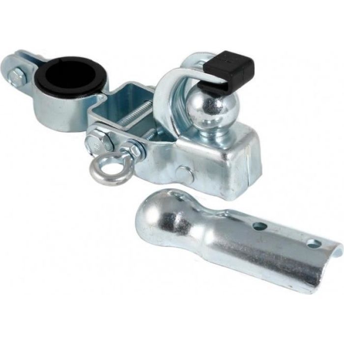 Enganche de remolque para bicicleta de acero plateado