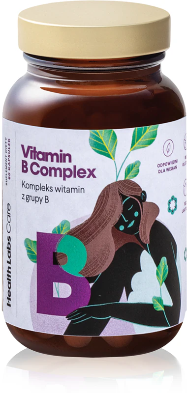 Cápsulas de suplemento alimentar Health Labs Care Complexo de Vitamina B para atividade hormonal saudável
