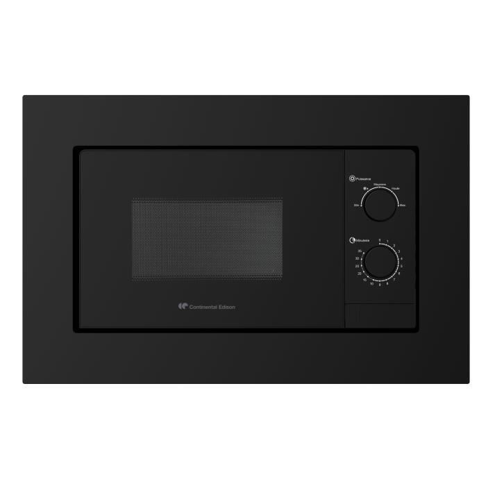 Built-in microwave - CONTINENTAL EDISON - CEMO20EBM2 - 1280 W - W59.5 x H38.5 x D35.3 cm - 20L - Black