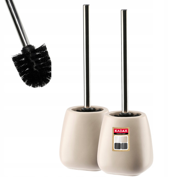 Kadax 2x Szczotka WC Do Toalety Ceramiczna Beżowa