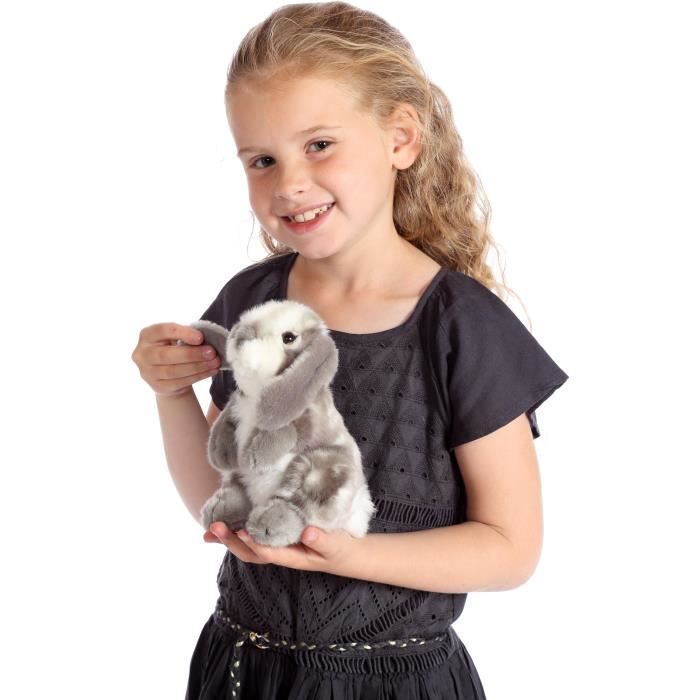 Gipsy Toys - Coniglio dalle orecchie pendenti - Peluche - 18 cm - Grigio