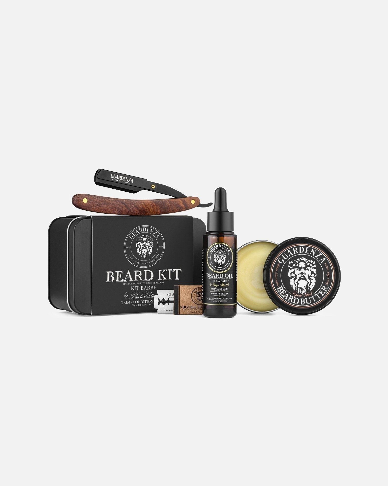 Guardenza set za njegu brade – crno izdanje – 1 dio