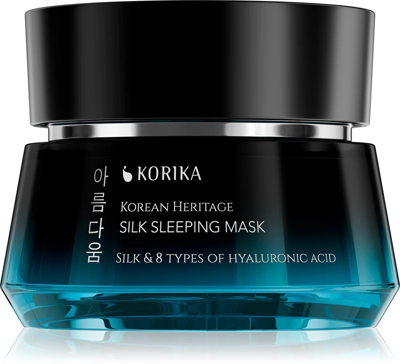 KORIKA Korean Heritage Silk & 8 Tips of Hialuronic Acid Silk Sleeping Mask vlažilna in hranilna nočna maska