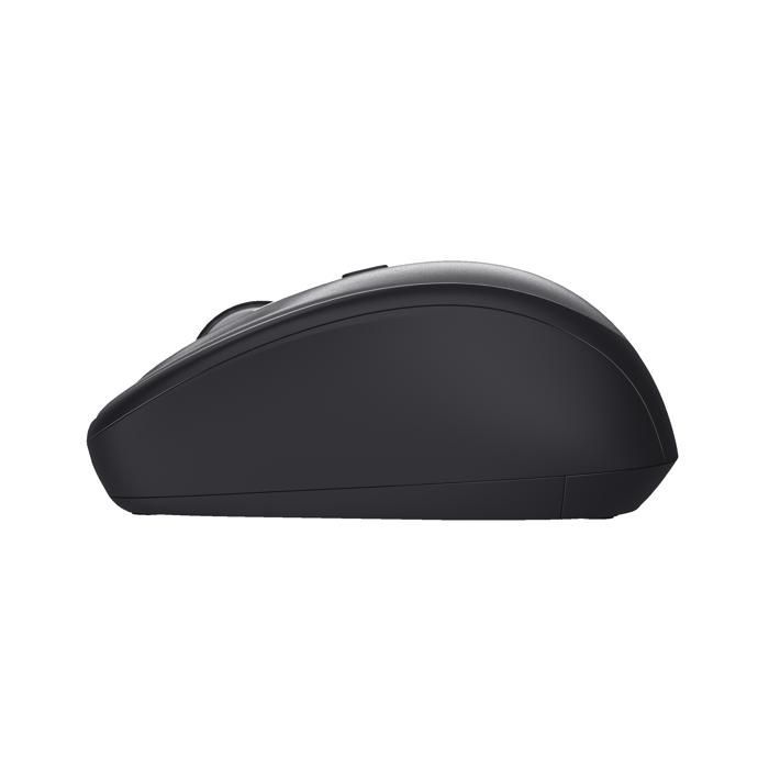 Ratón inalámbrico silencioso y compacto Trust Yuki con batería, ambidiestro, 1600 DPI, receptor USB, compatible con portátiles y ordenadores.