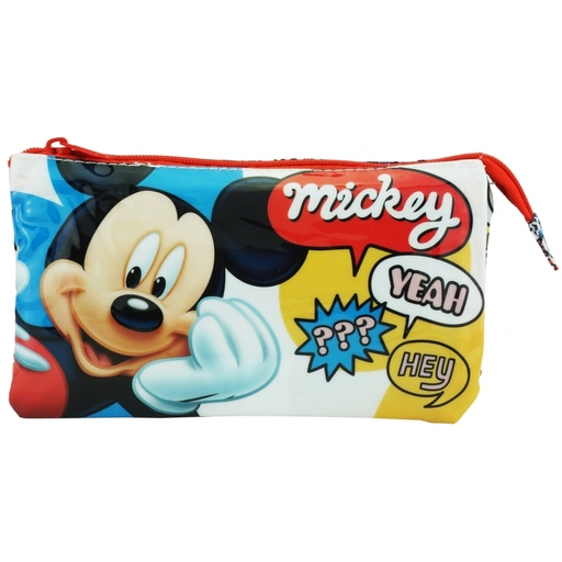  Trousse à crayons triple Mickey 26x13 cm.
