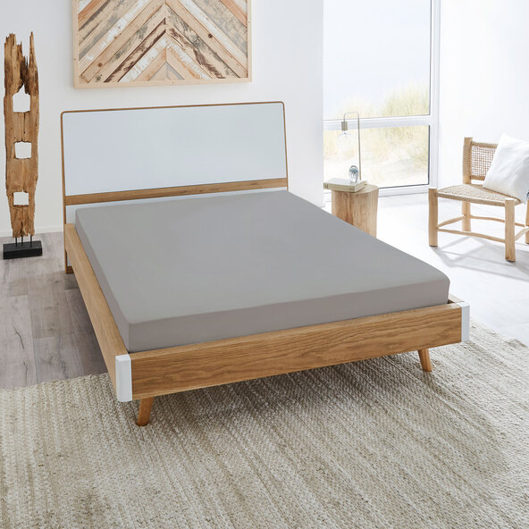 Cearșafuri supermoi cu înălțime de până la 25 cm, 140-160 x 200-20 cm, gri