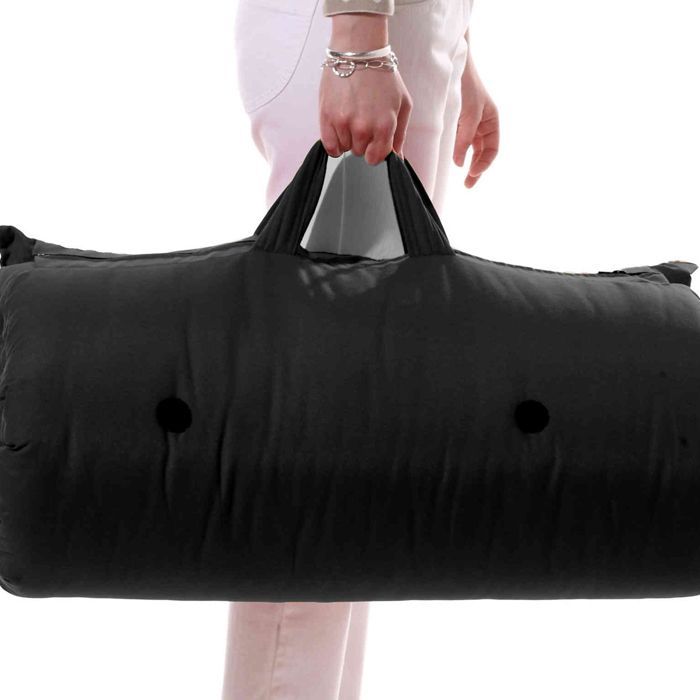 Anthracite cotton travel futon mattress 70x190 - Anthracite - 5-year guarantee - Terre de Nuit