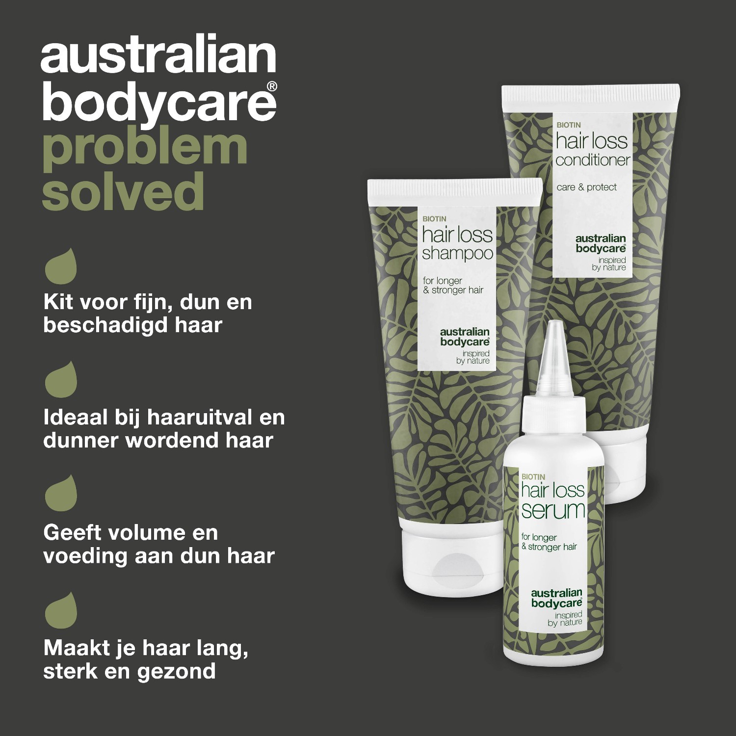 Specijalni australijski set za njegu tijela protiv opadanja kose -