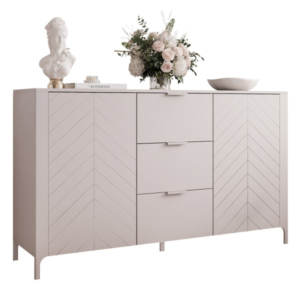 Komoda z szufladami LORIEN 153 cm kaszmir