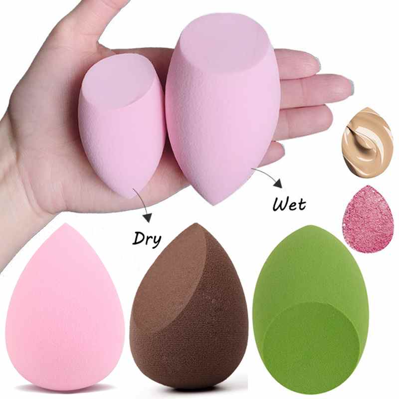 Women Cosmetic Powder Puff Sponge Foundation Makeup Sponge Beauty Tools Accessories Water Drop Mix Shape 1pcs