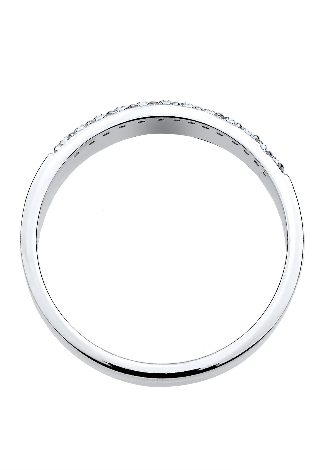 Elli DIAMONDS Bandring Basic Diamanten (0.06 ct.) 925 Silber