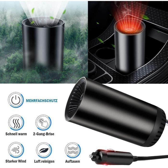 Calefactor portátil para coche, 12 V 150 W, calentamiento rápido con función de calefacción y refrigeración, antivaho para invierno A392