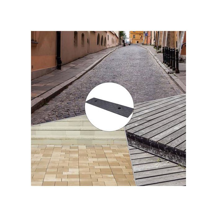 Rampa de entrada para vehículos, rampa de PVC para bordillos, rampas antideslizantes para garajes, muelles de carga, aceras, coches, camiones y motocicletas.
