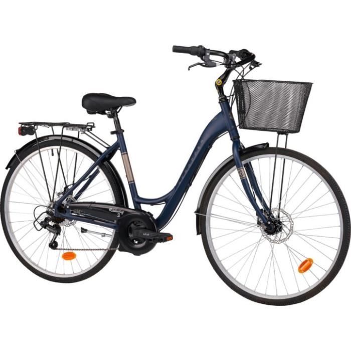 28 inch aluminium stadsfiets, maat M, uitgerust met 18 versnellingen, verstelbare stuurpen, Shimano derailleur en dubbele schijfremmen!