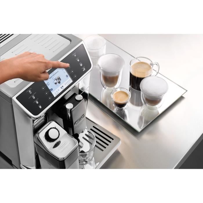 Cafetera espresso De'Longhi Primadonna Elite con molinillo incorporado - ECAM650.55.MS - 14 recetas - Gris