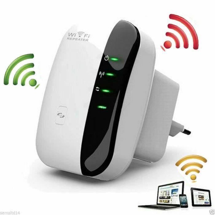 Amplificateur WiFi Repeteur Booster de signal sans fil WiFi extender 300M WLAN 802.11n-g-b QUI16314