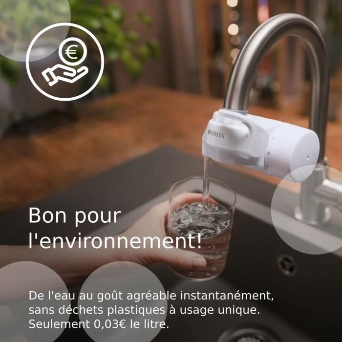 Système filtration à eau BRITA - ON TAP - Filtre de rechange - Jusqu'à 4 mois d'eau filtrée