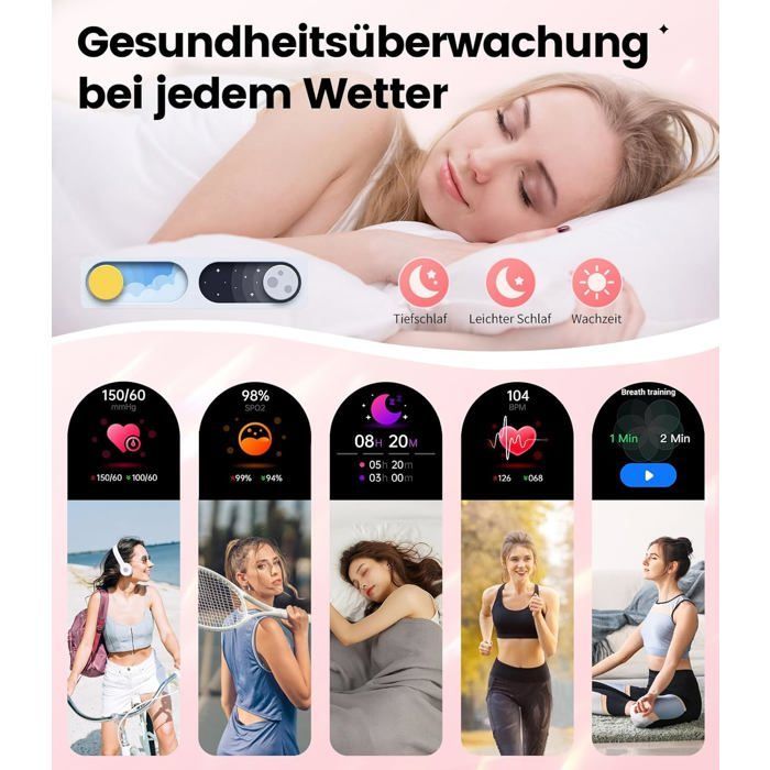 Reloj inteligente para mujer con pantalla AMOLED de 1,19