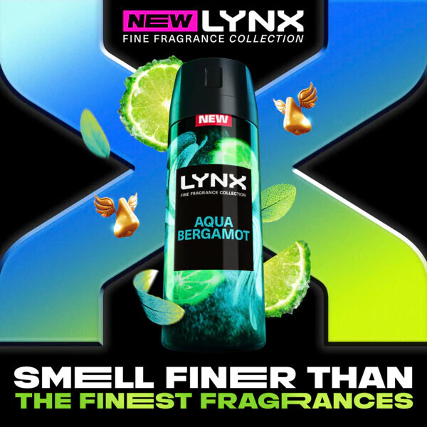 „Lynx Fine Fragrance Premium“ kūno purškiklis su vandens ir bergamočių aromatu, 150 ml