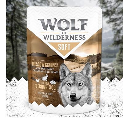 Sachets souples pour adultes Wolf of Wilderness, 6 x 300 g