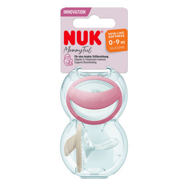Nuk Silicone MommyFeel tutti 0-9M Vaaleanpunainen 2 kpl 2 kpl