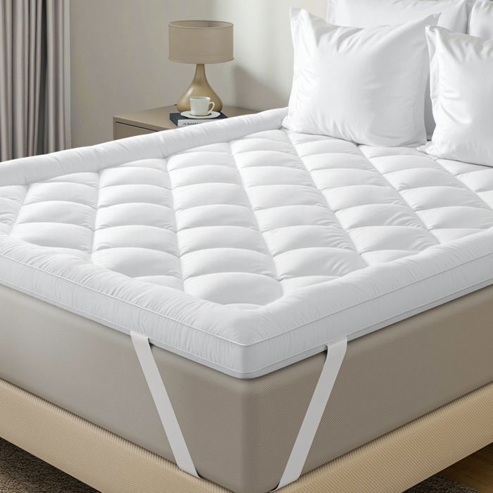BedStory Surmatelas 160x200 cm, Surmatelas en Fibre Épaisseur de 5 cm,Moelleux, Anti-acarien, Respirant, 2 Places
