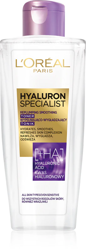 Tônico suavizante L'Oréal Paris Hyaluron Specialist com ácido hialurônico